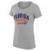 Футболка Florida Panthers G-III 4Her by Carl Banks Womens Filigree Logo Fitted - Gray