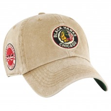 Бейсболка Chicago Blackhawks 47 Khaki Earldor Clean Up Бейсболка Chicago Blackhawks 47 Khaki Earldor Clean Up