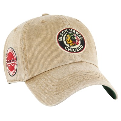 Бейсболка Chicago Blackhawks 47 Khaki Earldor Clean Up
