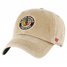Бейсболка Chicago Blackhawks 47 Khaki Earldor Clean Up Бейсболка Chicago Blackhawks 47 Khaki Earldor Clean Up