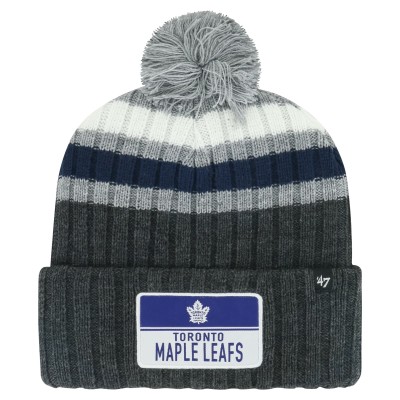 Шапка с помпоном Toronto Maple Leafs 47 Stack Patch Cuffed Knit - Gray