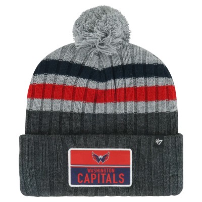 Шапка с помпоном Washington Capitals 47 Gray Stack Patch Cuffed Knit