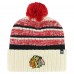 Шапка с помпоном Chicago Blackhawks 47 Tavern Cuffed Knit - Cream