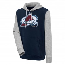 Толстовка Colorado Avalanche Antigua Victory Colorblock - Navy/Heather Gray