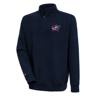 Кофта на короткой молнии Columbus Blue Jackets Antigua Victory - Navy