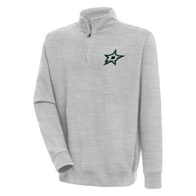 Кофта на короткой молнии Dallas Stars Antigua Victory - Heather Gray