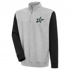 Кофта на короткой молнии Dallas Stars Antigua Victory Colorblock - Heather Gray/Black