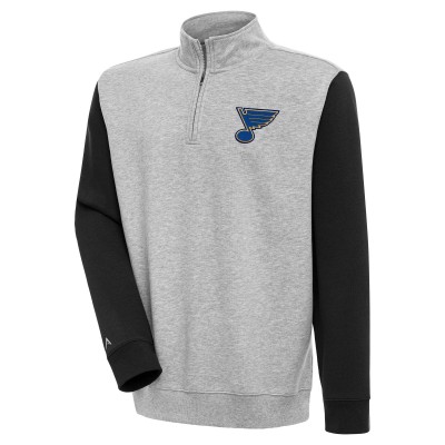 Кофта на молнии St. Louis Blues Antigua Victory Colorblock - Heather Gray/Black