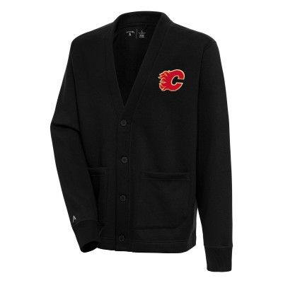Calgary Flames Antigua Victory Cardigan - Black