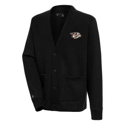 Nashville Predators Antigua Victory Cardigan - Black