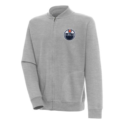 Кофта на молнии Edmonton Oilers Antigua Victory - Heather Gray