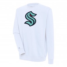 Seattle Kraken Antigua White Victory Pullover Sweatshirt