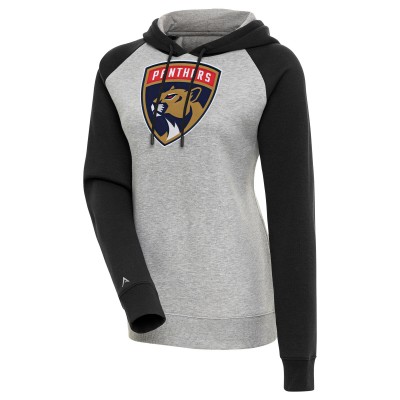 Толстовка Florida Panthers Antigua Womens Victory Raglan - Heather Gray/Black