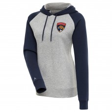 Толстовка Florida Panthers Antigua Womens Victory Raglan - Heather Gray/Navy