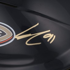 Шлем Leo Carlsson Anaheim Ducks Autographed Fanatics Authentic Black Mini