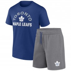 Шорты и футболка Toronto Maple Leafs Fanatics Humble - Blue/Heather Gray