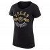 Футболка WoVegas Golden Knights G-III 4Her by Carl Banks Black Super-Slim Fit Lightweight City Graphic Sport Crewneck