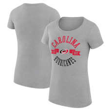Женская Футболка Carolina Hurricanes G-III 4Her by Carl Banks Heather Gray Super-Slim Fit Lightweight City Graphic Sport Crewneck