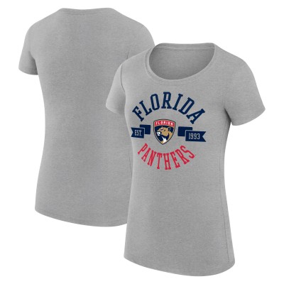 Футболка Florida Panthers G-III 4Her by Carl Banks Womens City Graphic Sport Fitted Crewneck - Heather Gray