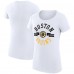 Футболка WoBoston Bruins G-III 4Her by Carl Banks White Super-Slim Fit Lightweight City Graphic Sport Crewneck