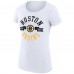 Футболка WoBoston Bruins G-III 4Her by Carl Banks White Super-Slim Fit Lightweight City Graphic Sport Crewneck