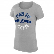 Футболка WoTampa Bay Lightning G-III 4Her by Carl Banks Heather Gray Super-Slim Fit Lightweight City Graphic Sport Crewneck Футболка WoTampa Bay Lightning G-III 4Her by Carl Banks Heather Gray Super-Slim Fit Lightweight City Graphic Sport Crewneck