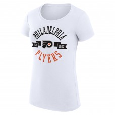 Футболка WoPhiladelphia Flyers G-III 4Her by Carl Banks White Super-Slim Fit Lightweight City Graphic Sport Crewneck Футболка WoPhiladelphia Flyers G-III 4Her by Carl Banks White Super-Slim Fit Lightweight City Graphic Sport Crewneck