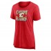 Женская Calgary Flames Red Crash the Net Tri-Blend T-Shirt