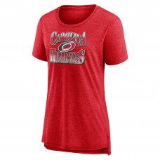 Женская Carolina Hurricanes Red Crash the Net Tri-Blend T-Shirt