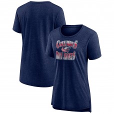 Женская Columbus Blue Jackets Navy Crash the Net Tri-Blend T-Shirt
