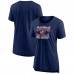 Женская Columbus Blue Jackets Navy Crash the Net Tri-Blend T-Shirt