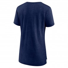 Женская Columbus Blue Jackets Navy Crash the Net Tri-Blend T-Shirt