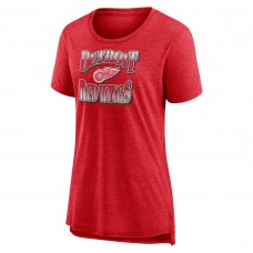 Женская Detroit Red Wings Red Crash the Net Tri-Blend T-Shirt