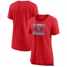Футболка Florida Panthers Womens Crash the Net Tri-Blend - Red