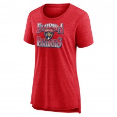 Футболка Florida Panthers Womens Crash the Net Tri-Blend - Red