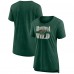 Женская Minnesota Wild Green Crash the Net Tri-Blend T-Shirt