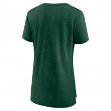 Женская Minnesota Wild Green Crash the Net Tri-Blend T-Shirt