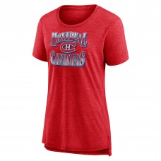 Женская Montreal Canadiens Red Crash the Net Tri-Blend T-Shirt Женская Montreal Canadiens Red Crash the Net Tri-Blend T-Shirt