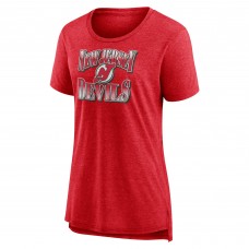 Футболка WoNew Jersey Devils Red Crash the Net Tri-Blend