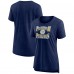 Футболка WoPittsburgh Penguins Navy Crash the Net Tri-Blend
