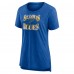 Женская St. Louis Blues Blue Crash the Net Tri-Blend T-Shirt