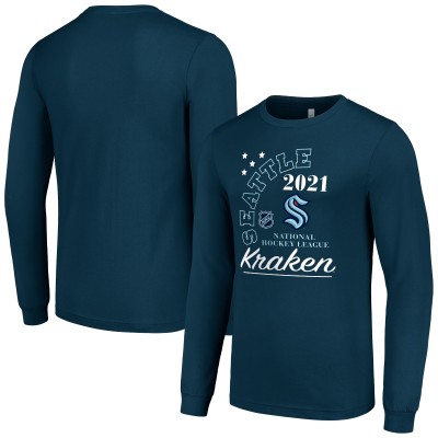 Футболка с длинным рукавом Seattle Kraken Starter Arch City Theme Graphic - Deep Sea Blue