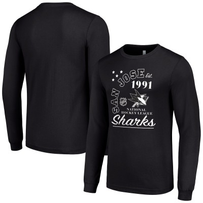 Футболка с длинным рукавом San Jose Sharks Starter Arch City Theme Graphic - Black