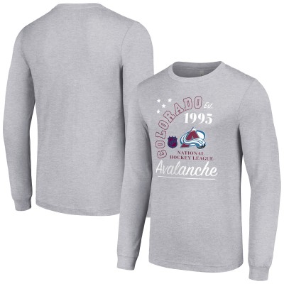 Футболка с длинным рукавом Colorado Avalanche Starter Arch City Theme Graphic - Heather Gray