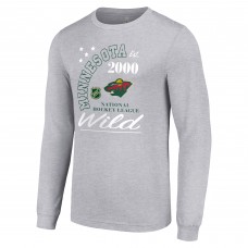 Футболка с длинным рукавом Minnesota Wild Starter Arch City Theme Graphic - Heather Gray