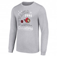 Футболка с длинным рукавом Ottawa Senators Starter Arch City Theme Graphic - Heather Gray