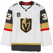 Игровая джерси Adin Hill Vegas Golden Knights Autographed Fanatics Authentic White adidas Authentic and 2023 Stanley Cup Final Patch with 2023 SC Champs Inscription
