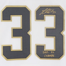 Игровая джерси Adin Hill Vegas Golden Knights Autographed Fanatics Authentic White adidas Authentic and 2023 Stanley Cup Final Patch with 2023 SC Champs Inscription