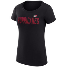 Женская Футболка Carolina Hurricanes G-III 4Her by Carl Banks Black Super-Slim Fit Lightweight Dot Print Team