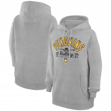 Pittsburgh Penguins Starter Heather Gray Puck Pullover Hoodie Pittsburgh Penguins Starter Heather Gray Puck Pullover Hoodie